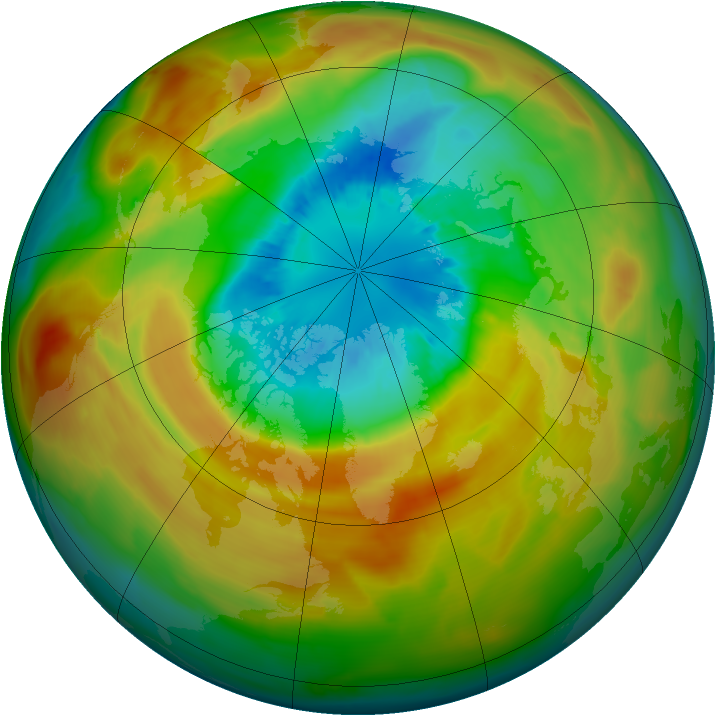Arctic ozone map for 19 March 2011